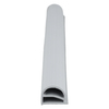 Door gasket profile 104-AS in Grey, Front View. Replacement fridge door gasket produced by DSU Fridge Seal BV. Material type: Soft PVC profile.