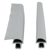 Door gasket profile 222-A+B in Grey, Front View. Replacement fridge door gasket produced by DSU Fridge Seal BV.