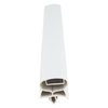 Door gasket profile 132-ME in Light Grey, Front View. Replacement fridge door gasket produced by DSU Fridge Seal BV. Material type: Extended life profile.