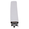 Door gasket profile 132-MS in Grey, Front View. Replacement fridge door gasket produced by DSU Fridge Seal BV. Material type: Soft PVC profile.