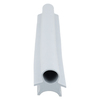 Door gasket profile 92-SIL in Grey, Front View. Replacement fridge door gasket produced by DSU Fridge Seal BV.