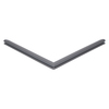 Door gasket profile 10-A in Dark Grey, Front View. Replacement fridge door gasket produced by DSU Fridge Seal BV.