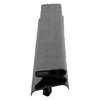 Door gasket profile 300-ME in Black, Front View. Replacement fridge door gasket produced by DSU Fridge Seal BV. Material type: Extended life profile.