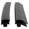 Door gasket profile 164-AE+BE in Black, Front View. Replacement fridge door gasket produced by DSU Fridge Seal BV. Material type: Extended life profile.