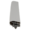 Door gasket profile 398-MS in Grey, Front View. Replacement fridge door gasket produced by DSU Fridge Seal BV. Material type: Soft PVC profile.